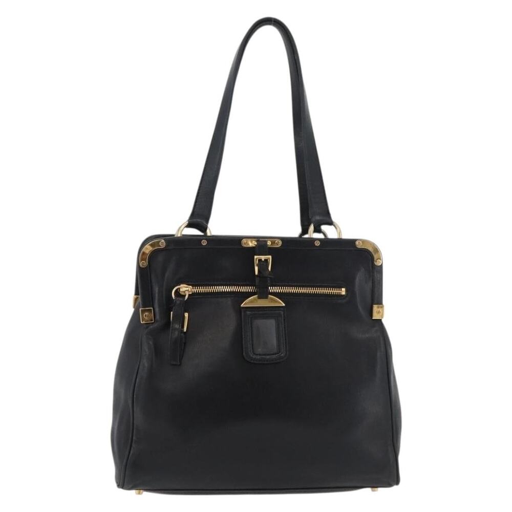Prada Leather Tote Bag Black